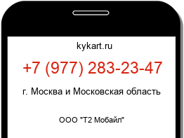 Информация о номере телефона +7 (977) 283-23-47: регион, оператор