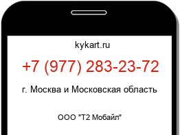 Информация о номере телефона +7 (977) 283-23-72: регион, оператор