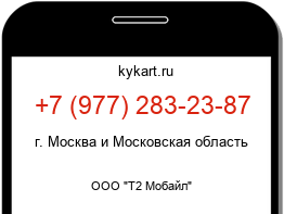 Информация о номере телефона +7 (977) 283-23-87: регион, оператор
