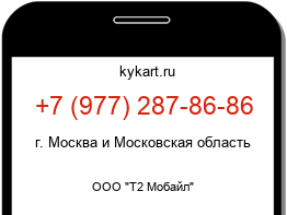 Информация о номере телефона +7 (977) 287-86-86: регион, оператор
