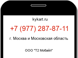 Информация о номере телефона +7 (977) 287-87-11: регион, оператор