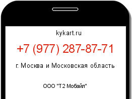 Информация о номере телефона +7 (977) 287-87-71: регион, оператор
