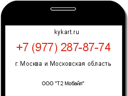 Информация о номере телефона +7 (977) 287-87-74: регион, оператор