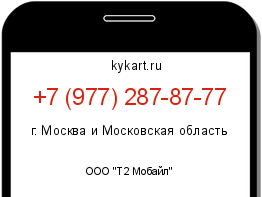 Информация о номере телефона +7 (977) 287-87-77: регион, оператор