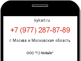 Информация о номере телефона +7 (977) 287-87-89: регион, оператор