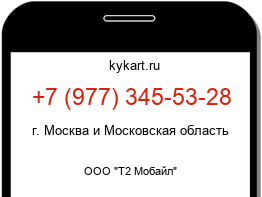 Информация о номере телефона +7 (977) 345-53-28: регион, оператор