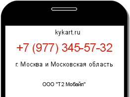 Информация о номере телефона +7 (977) 345-57-32: регион, оператор