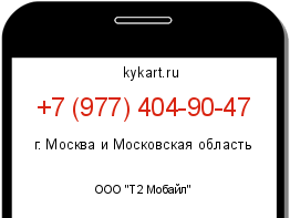 Информация о номере телефона +7 (977) 404-90-47: регион, оператор