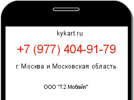 Информация о номере телефона +7 (977) 404-91-79: регион, оператор