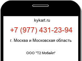 Информация о номере телефона +7 (977) 431-23-94: регион, оператор