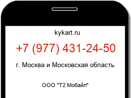 Информация о номере телефона +7 (977) 431-24-50: регион, оператор