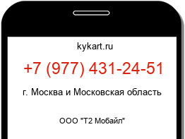 Информация о номере телефона +7 (977) 431-24-51: регион, оператор