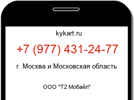 Информация о номере телефона +7 (977) 431-24-77: регион, оператор