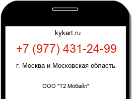 Информация о номере телефона +7 (977) 431-24-99: регион, оператор