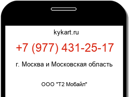 Информация о номере телефона +7 (977) 431-25-17: регион, оператор