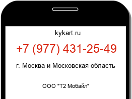 Информация о номере телефона +7 (977) 431-25-49: регион, оператор
