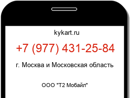 Информация о номере телефона +7 (977) 431-25-84: регион, оператор