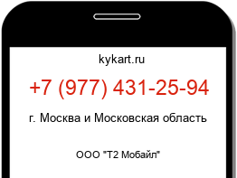 Информация о номере телефона +7 (977) 431-25-94: регион, оператор