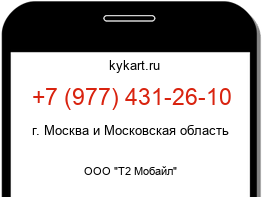 Информация о номере телефона +7 (977) 431-26-10: регион, оператор