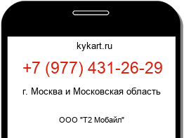 Информация о номере телефона +7 (977) 431-26-29: регион, оператор