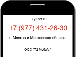 Информация о номере телефона +7 (977) 431-26-30: регион, оператор