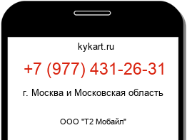 Информация о номере телефона +7 (977) 431-26-31: регион, оператор