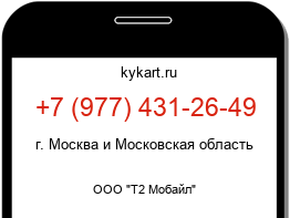 Информация о номере телефона +7 (977) 431-26-49: регион, оператор