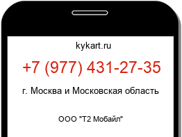Информация о номере телефона +7 (977) 431-27-35: регион, оператор