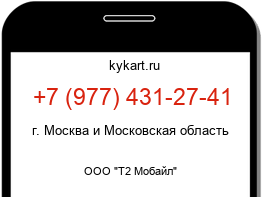Информация о номере телефона +7 (977) 431-27-41: регион, оператор
