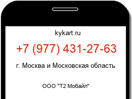 Информация о номере телефона +7 (977) 431-27-63: регион, оператор