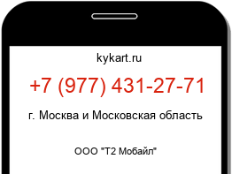 Информация о номере телефона +7 (977) 431-27-71: регион, оператор