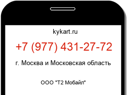 Информация о номере телефона +7 (977) 431-27-72: регион, оператор