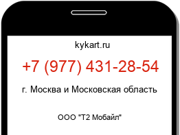 Информация о номере телефона +7 (977) 431-28-54: регион, оператор