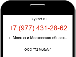 Информация о номере телефона +7 (977) 431-28-62: регион, оператор