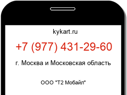 Информация о номере телефона +7 (977) 431-29-60: регион, оператор