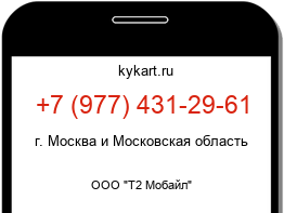 Информация о номере телефона +7 (977) 431-29-61: регион, оператор