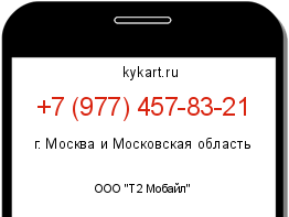 Информация о номере телефона +7 (977) 457-83-21: регион, оператор