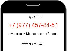 Информация о номере телефона +7 (977) 457-84-51: регион, оператор