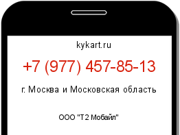 Информация о номере телефона +7 (977) 457-85-13: регион, оператор
