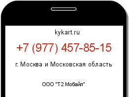 Информация о номере телефона +7 (977) 457-85-15: регион, оператор