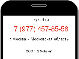 Информация о номере телефона +7 (977) 457-85-58: регион, оператор