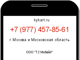 Информация о номере телефона +7 (977) 457-85-61: регион, оператор