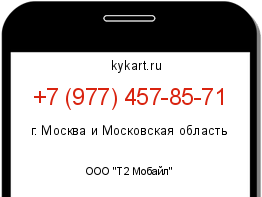 Информация о номере телефона +7 (977) 457-85-71: регион, оператор