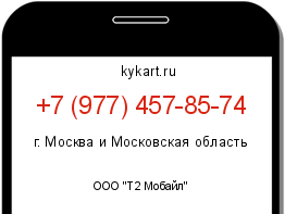 Информация о номере телефона +7 (977) 457-85-74: регион, оператор