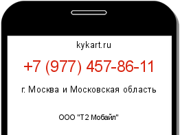 Информация о номере телефона +7 (977) 457-86-11: регион, оператор