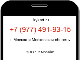 Информация о номере телефона +7 (977) 491-93-15: регион, оператор