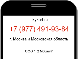 Информация о номере телефона +7 (977) 491-93-84: регион, оператор