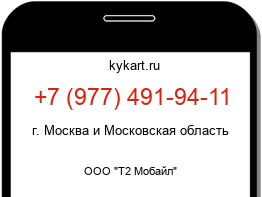 Информация о номере телефона +7 (977) 491-94-11: регион, оператор