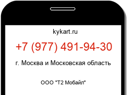 Информация о номере телефона +7 (977) 491-94-30: регион, оператор