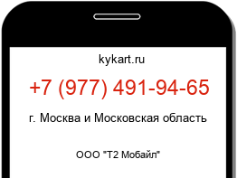 Информация о номере телефона +7 (977) 491-94-65: регион, оператор